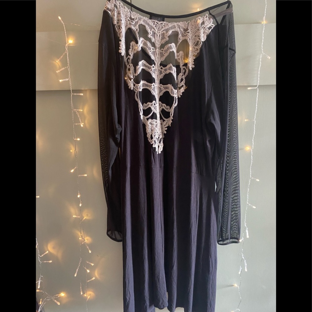 Black mesh dress
